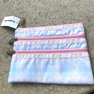LeSportsac Large 3 Zip Keepsake Pastel Cosmetic Bag